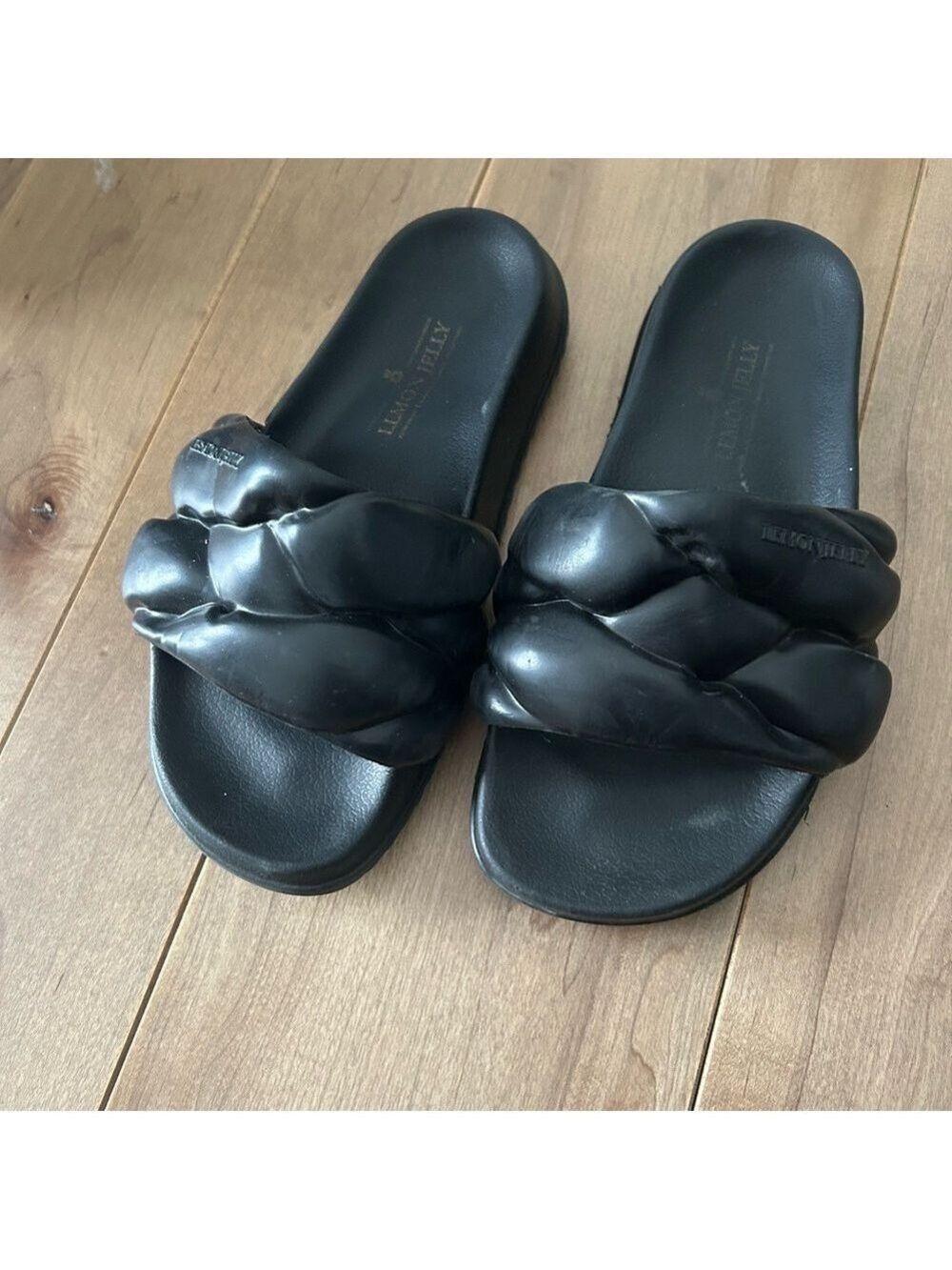 Black Braided Sandals - Picture 2 of 3